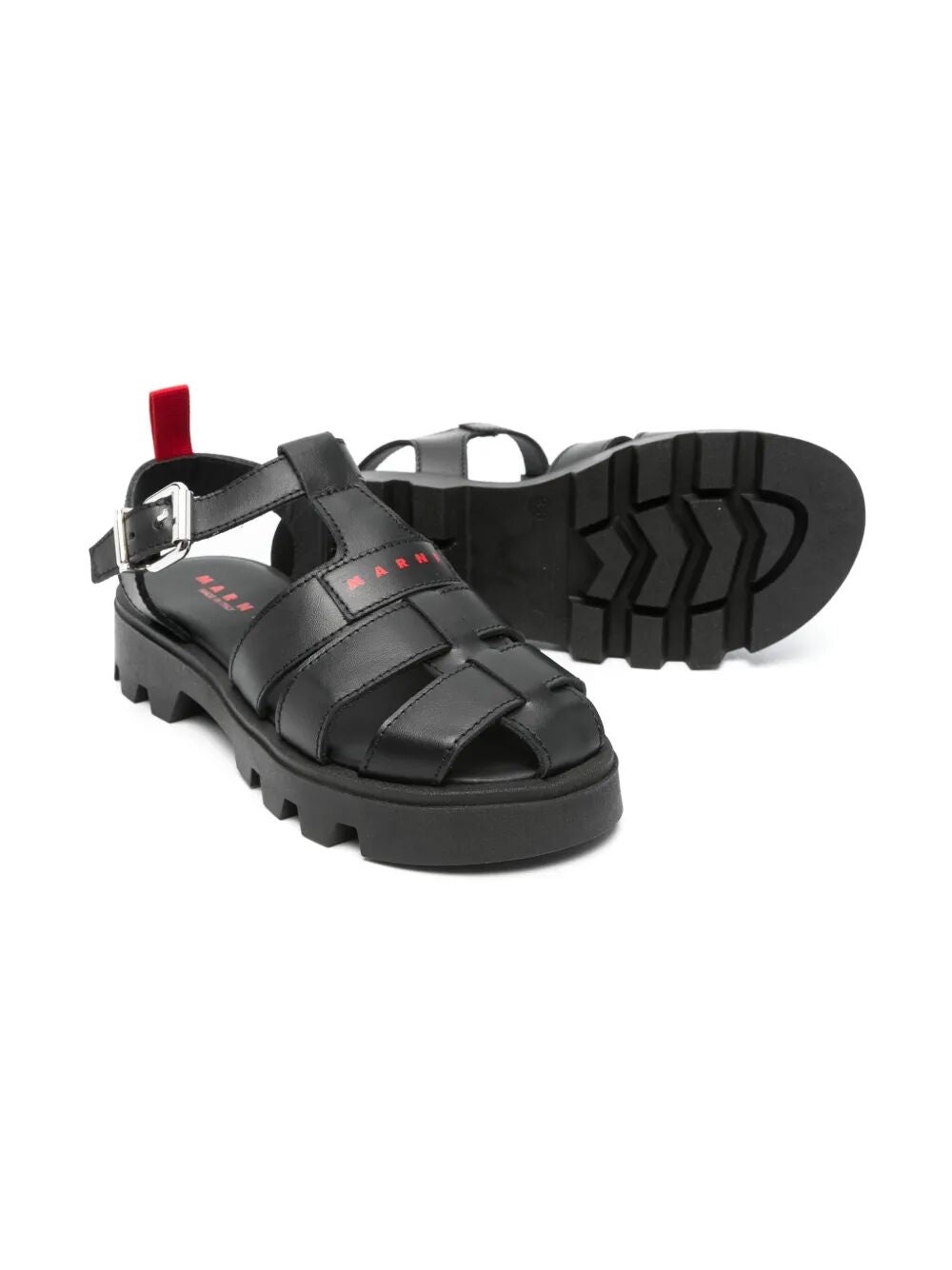 LEATHER FISHERMAN SANDALS WITH LUG SOLE
