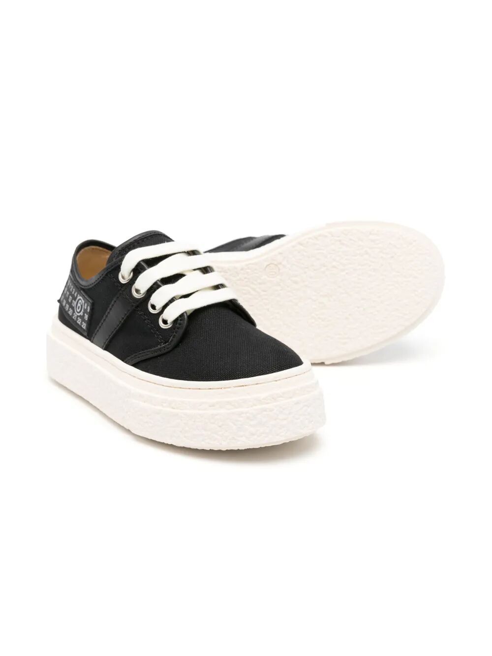 CANVAS CHUNKY SOLE LOW SNEAKERS WITH LACE-UP CLOSURE AND BACK SIDE NUMERICAL LOGO