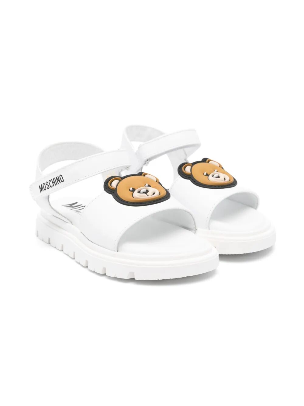 PVC TEDDY PATCH LEATHER PLATFORM SANDALS