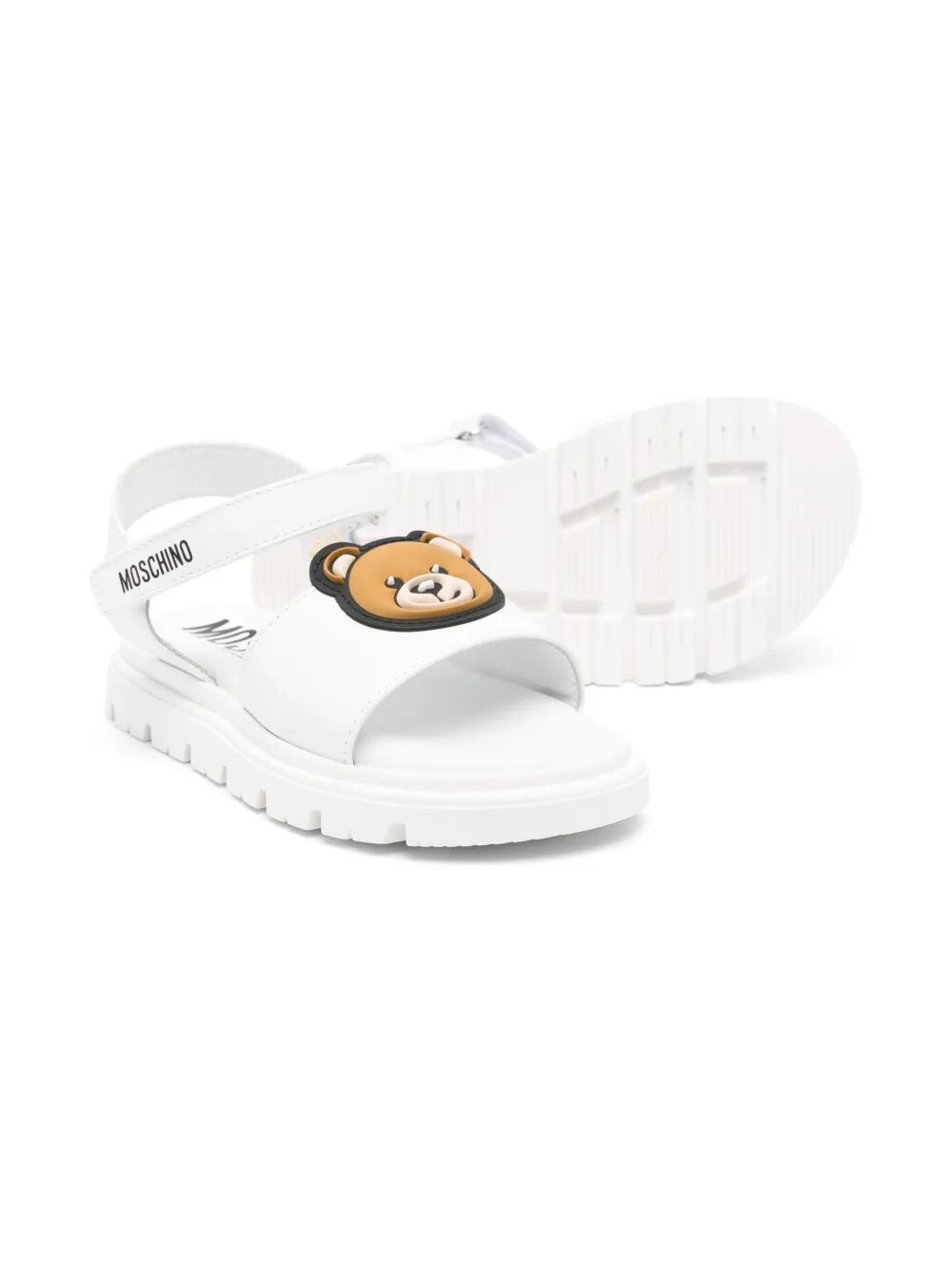 PVC TEDDY PATCH LEATHER PLATFORM SANDALS