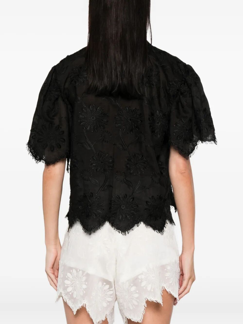 CAMICIA CORTA RICAMATA