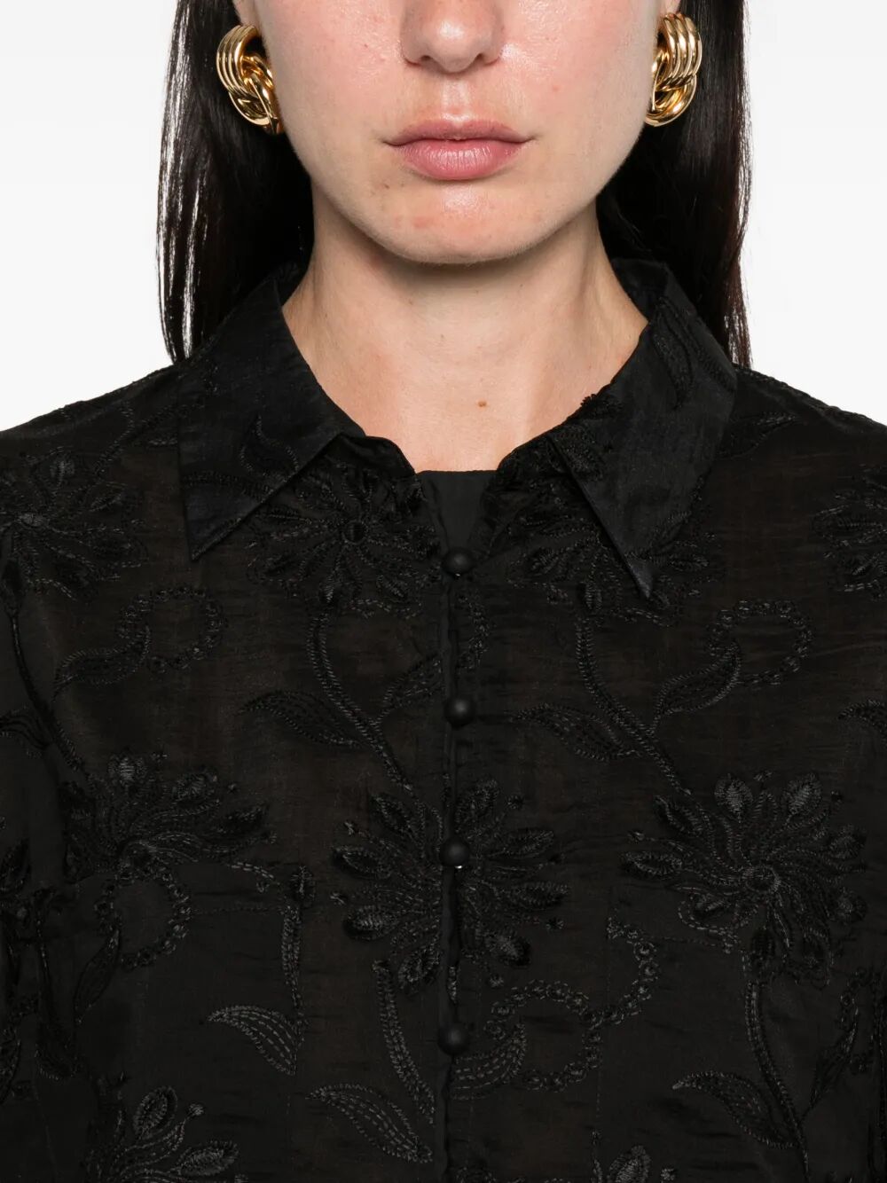 CAMICIA CORTA RICAMATA
