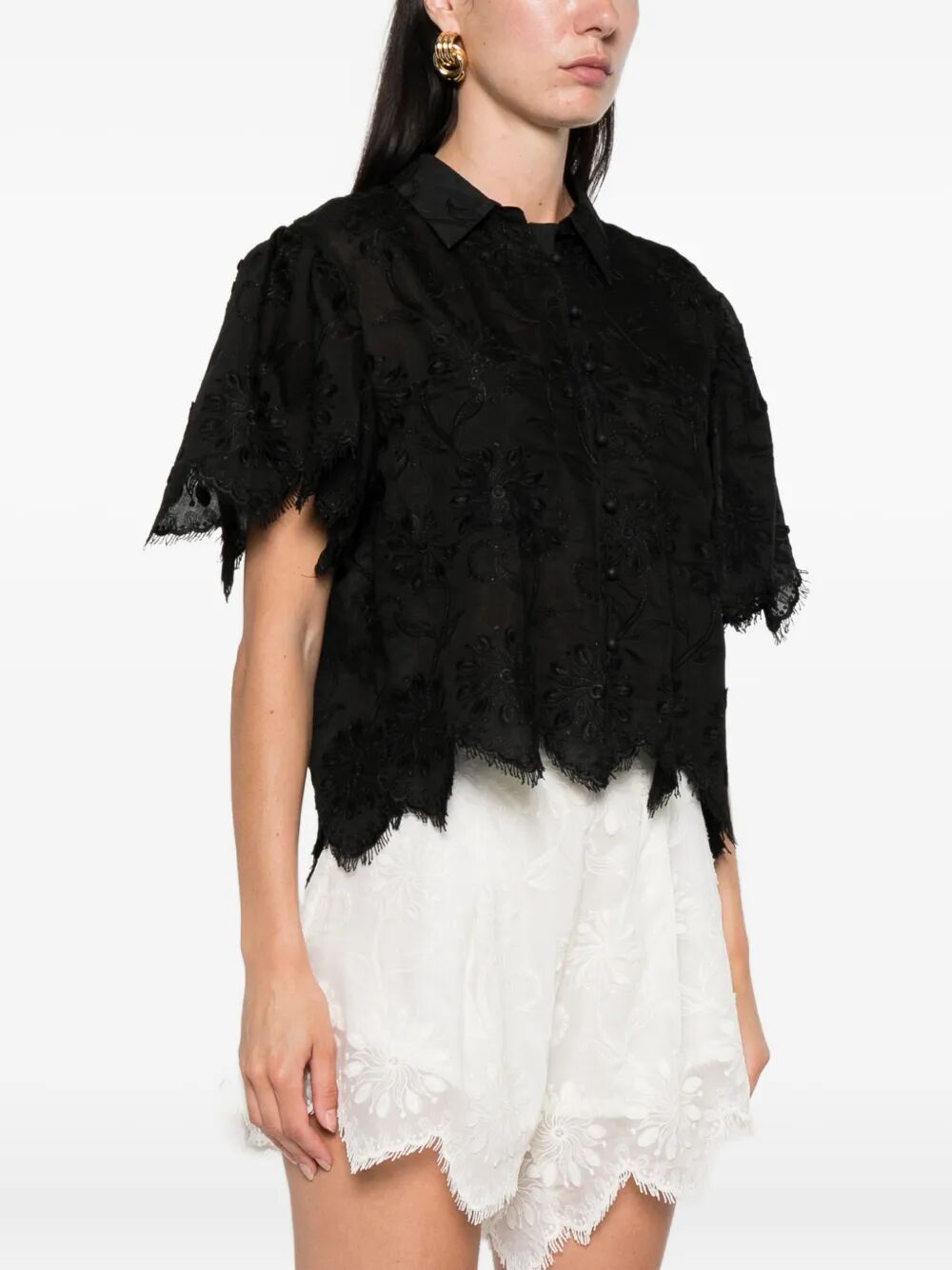 CAMICIA CORTA RICAMATA