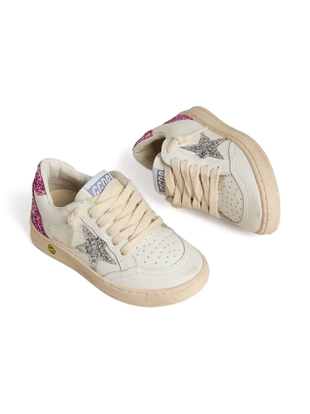 BALLSTAR LEATHER UPPER AND TOE GLITTER STAR HEEL AND SPUR