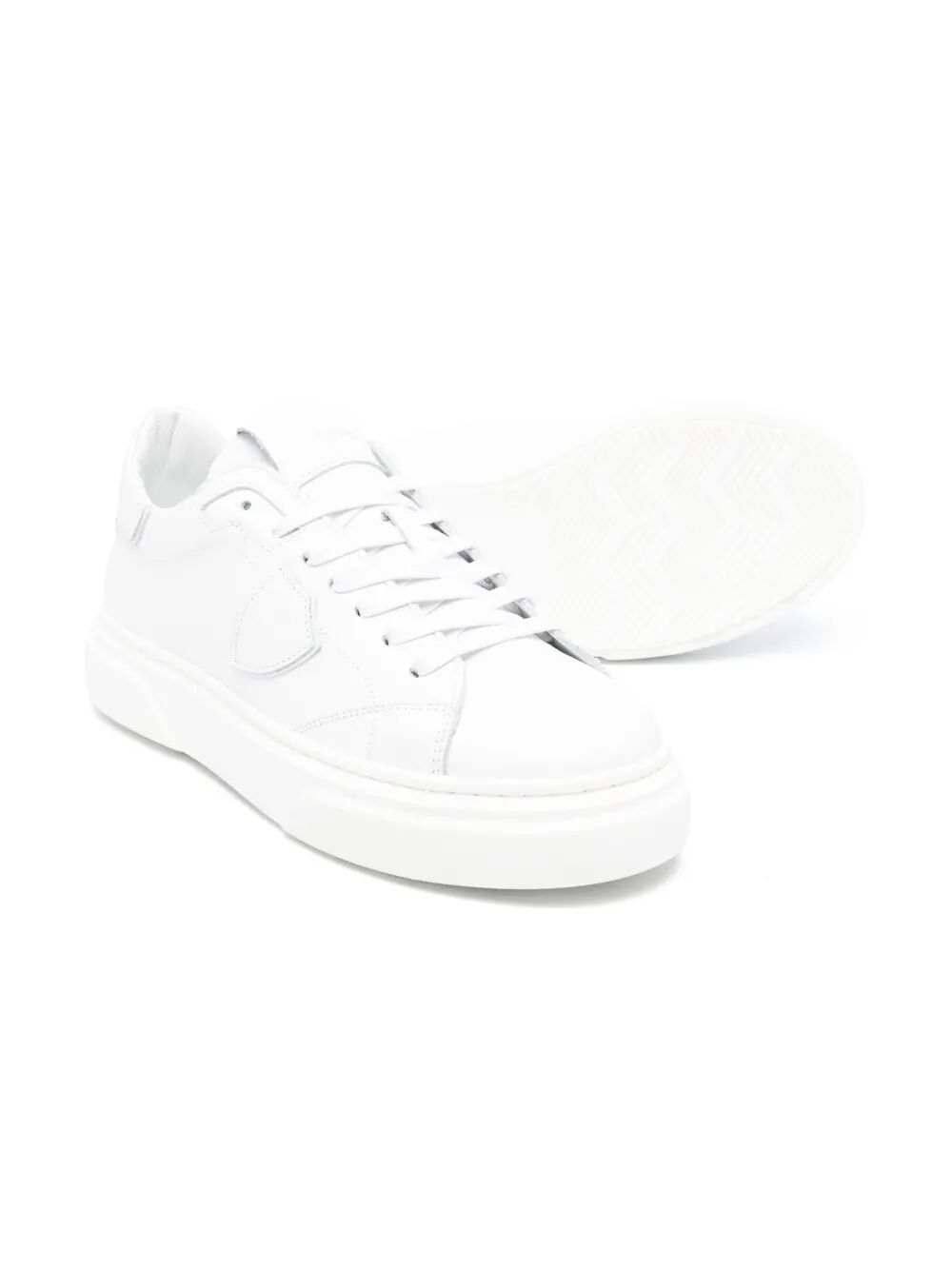 TEMPLE LEATHER WITH TONE ON TONE HEEL TAB LOW SNEAKERS