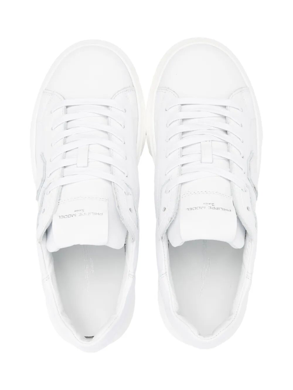 TEMPLE LEATHER WITH TONE ON TONE HEEL TAB LOW SNEAKERS