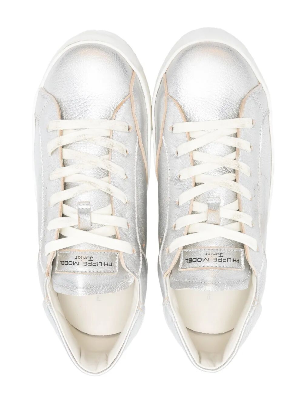 PRSX HERITAGE 78 SOLID COLOR LEATHER AND DISTRESSED WORKMANSHIP LOW SNEAKERS