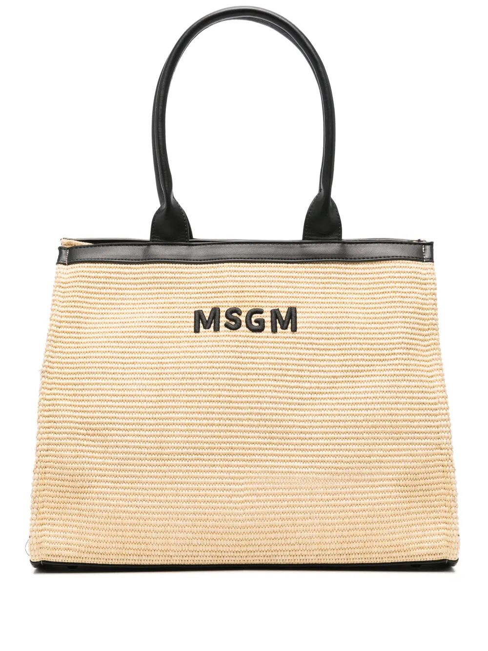 STRAW AND ECO-LEATHER BAG