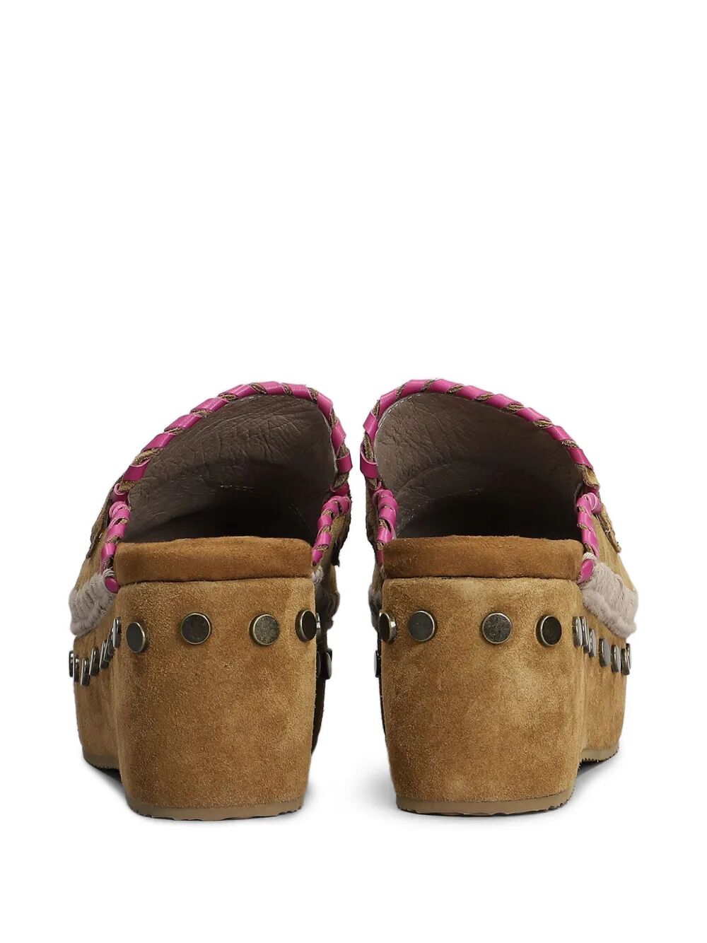 CLOG LEATHER OVERSTITCHINGATED