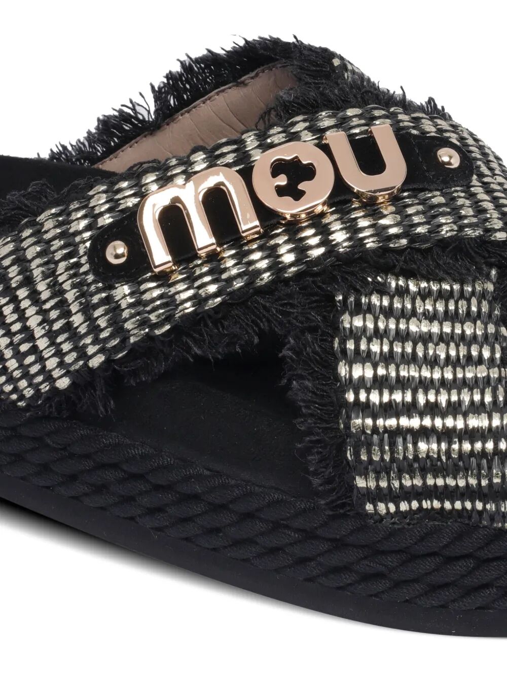 CRISS-CROSS ROPE SANDAL RAFFIA