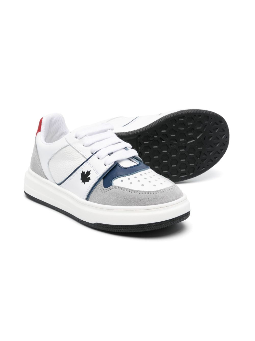 SPIKER SNEAKERS LACE-UP SUEDE & NAPPA WITH CONTRASTING DETAILS