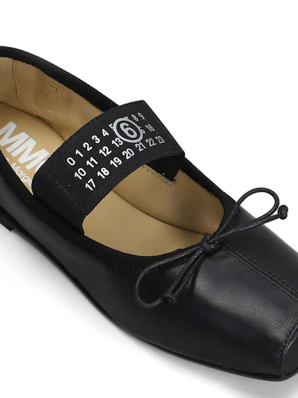 BALLET FLAT WITH NUMERICAL LOGO ON FRONT ELASTIC BAND INSPIRED BY CLASSICAL DANCE