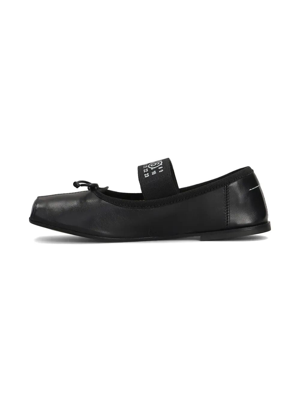 BALLET FLAT WITH NUMERICAL LOGO ON FRONT ELASTIC BAND INSPIRED BY CLASSICAL DANCE
