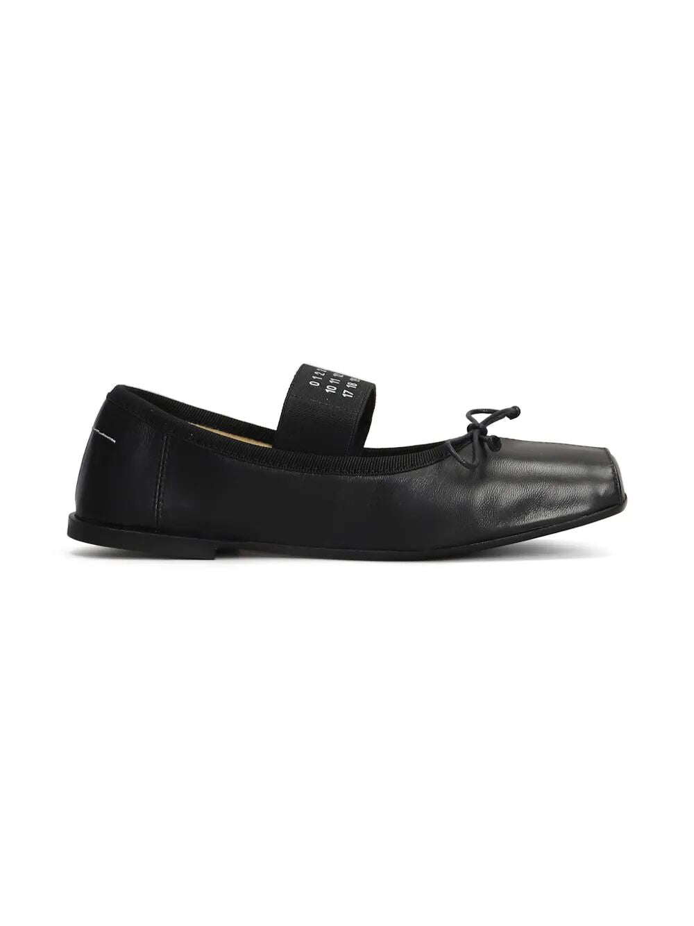 BALLET FLAT WITH NUMERICAL LOGO ON FRONT ELASTIC BAND INSPIRED BY CLASSICAL DANCE