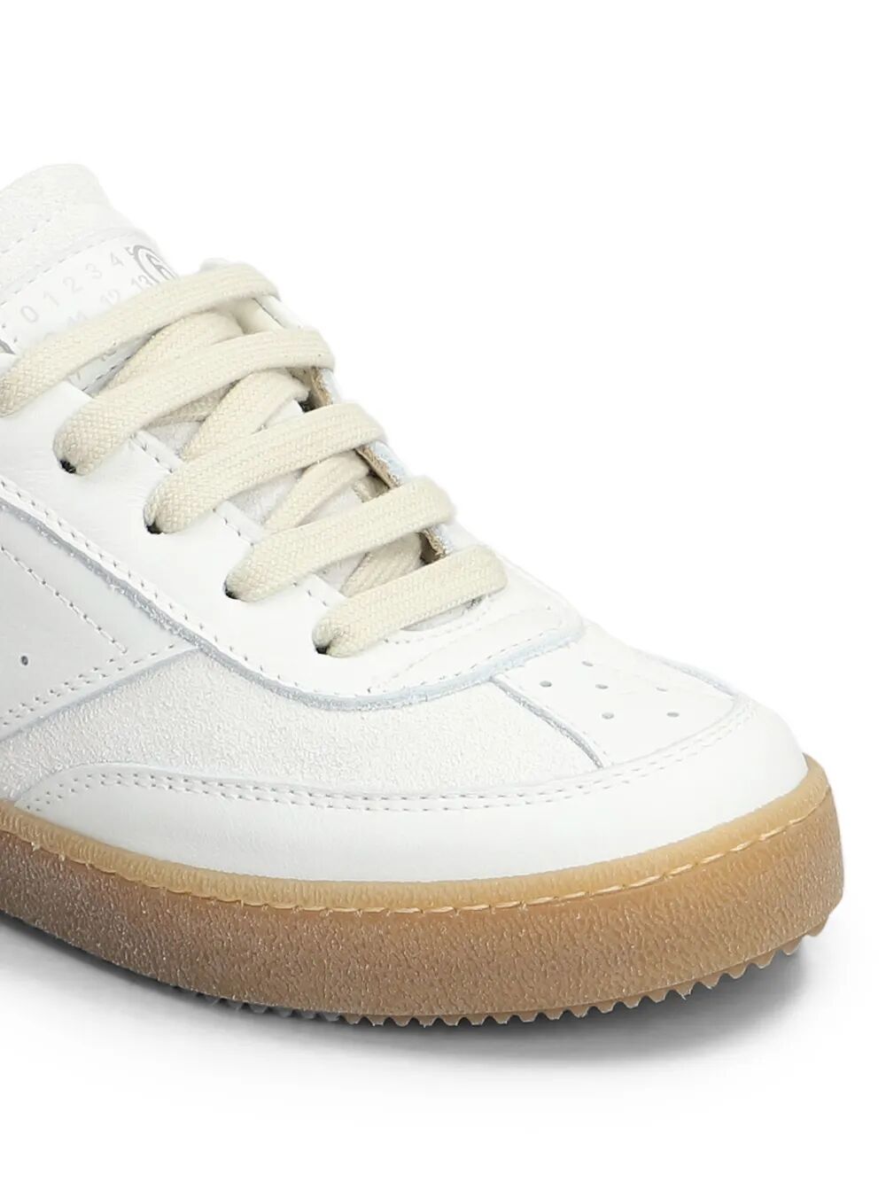 CALF LEATHER AND SUEDE 6 COURT SNEAKERS