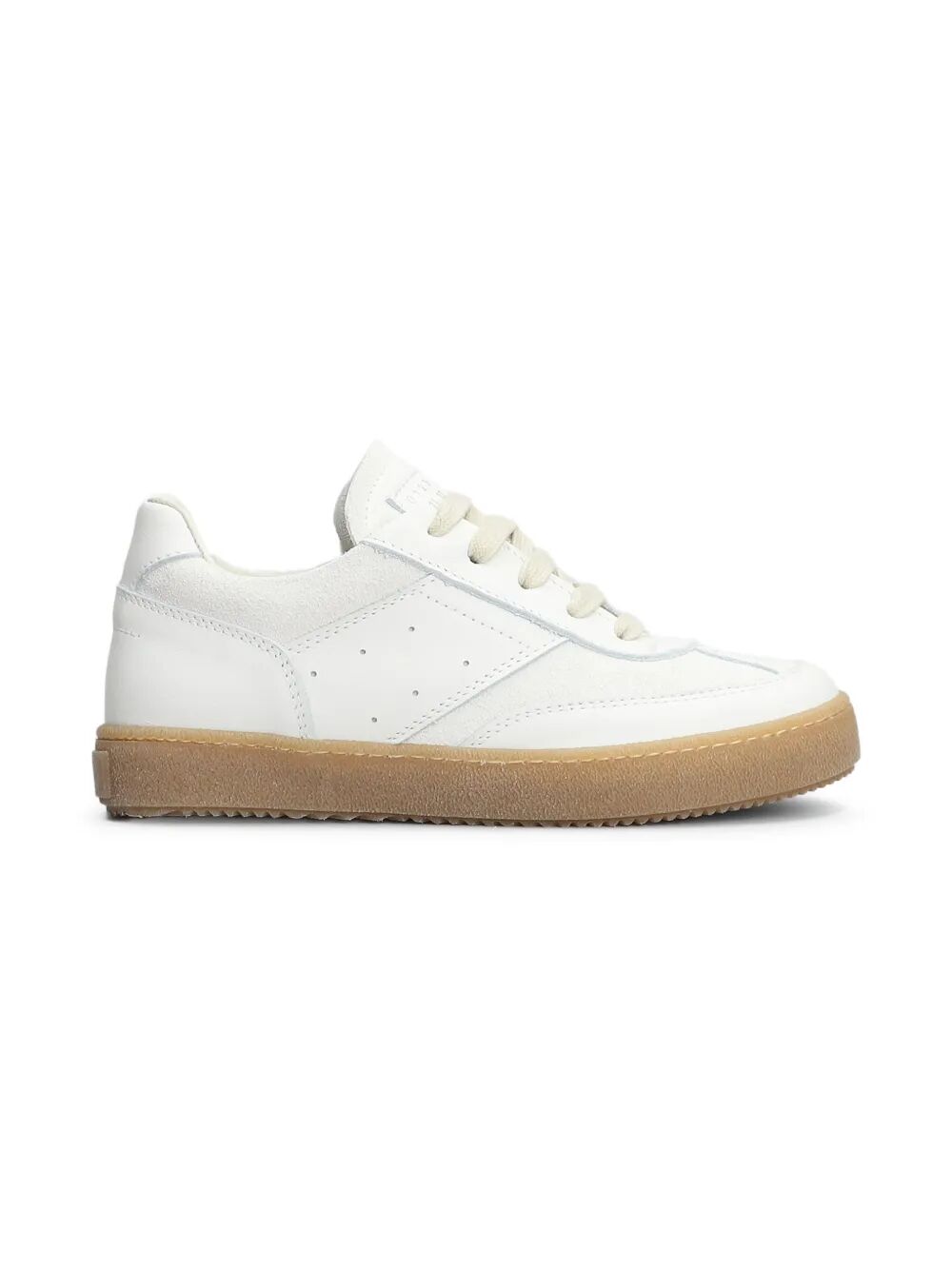 CALF LEATHER AND SUEDE 6 COURT SNEAKERS