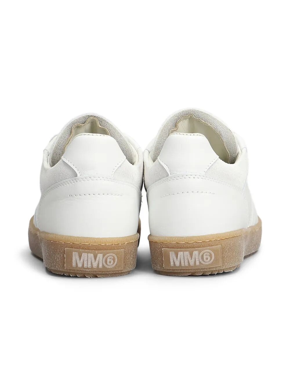 CALF LEATHER AND SUEDE 6 COURT SNEAKERS