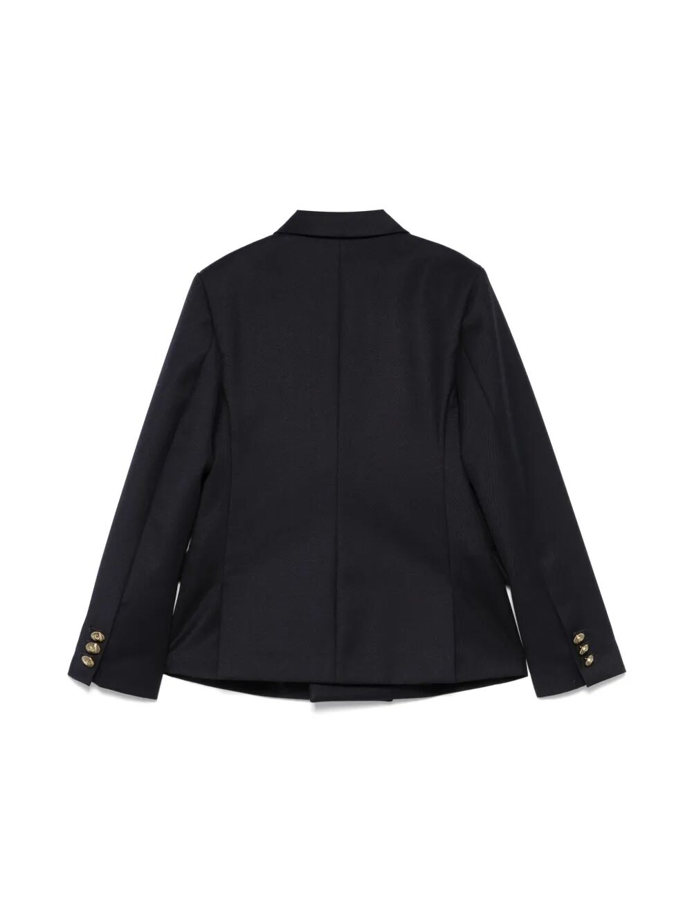 GOLDEN/ BOY`S DOUBLE BREASTED BLAZER/ WOOL BLEND GABARDINE PRINTED LINING