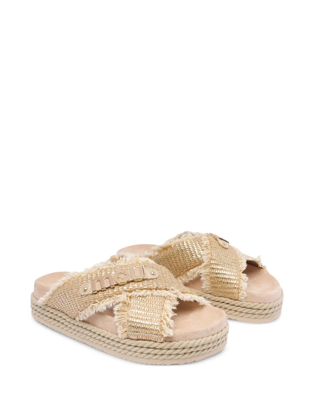 CRISS-CROSS ROPE SANDAL RAFFIA