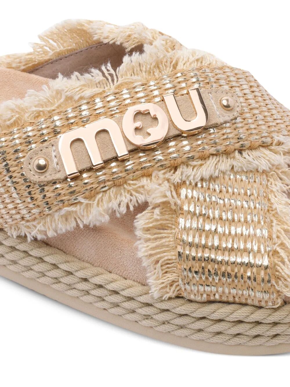 CRISS-CROSS ROPE SANDAL RAFFIA