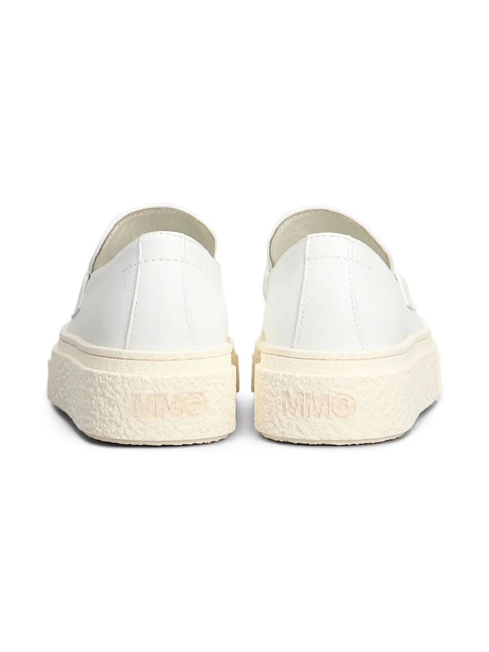 LEATHER CHUNKY SOLE LOAFERS WITH NUMERICAL LOGO ON FRONT BAND
