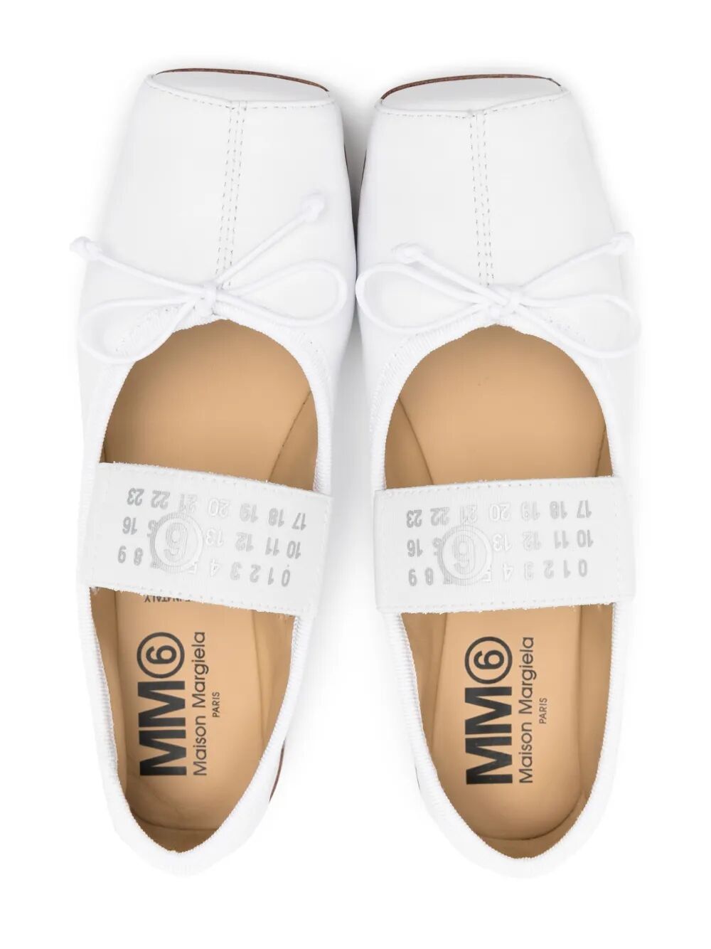 BALLET FLAT WITH NUMERICAL LOGO ON FRONT ELASTIC BAND INSPIRED BY CLASSICAL DANCE