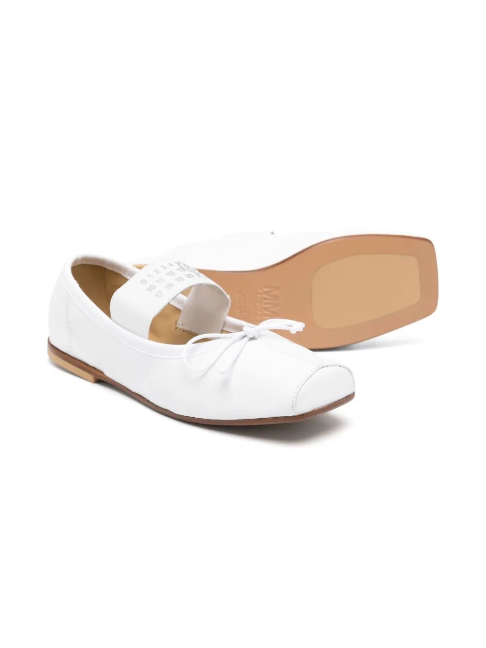 BALLET FLAT WITH NUMERICAL LOGO ON FRONT ELASTIC BAND INSPIRED BY CLASSICAL DANCE