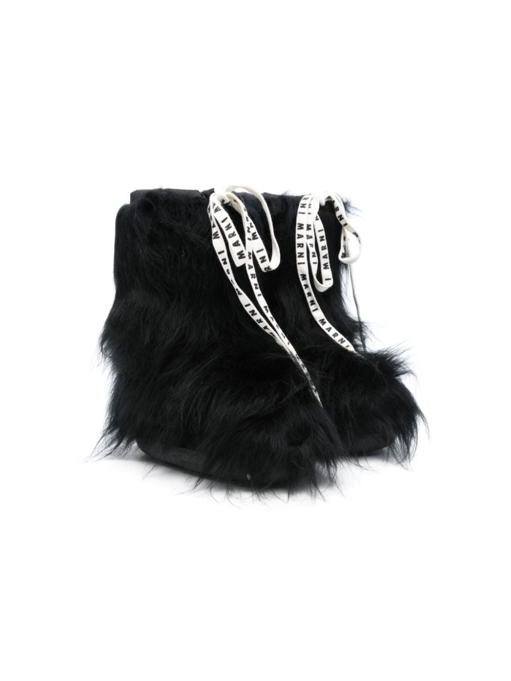 FAUX LONG HAIR FUR SNOW BOOTS