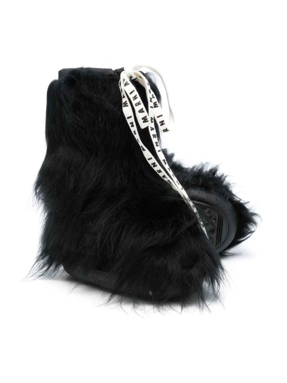 FAUX LONG HAIR FUR SNOW BOOTS