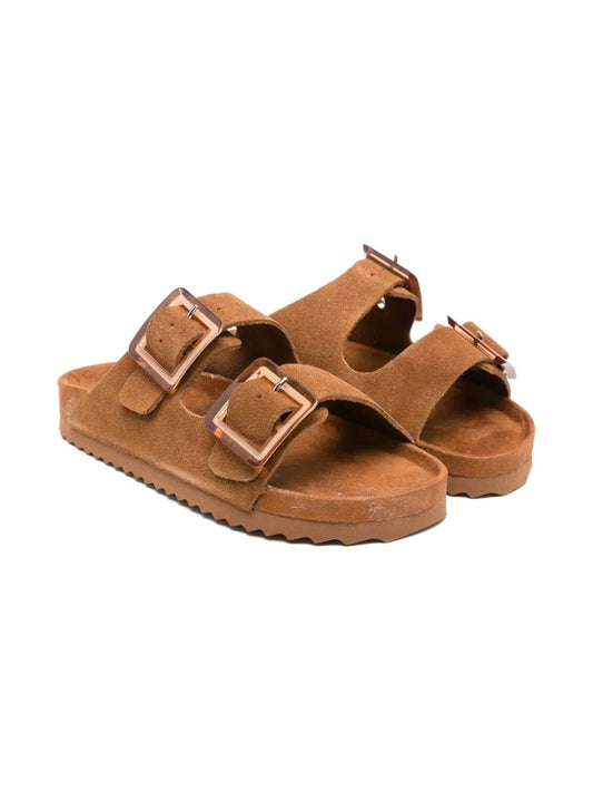 SUEDE BIO SANDAL WITH PLASTIC