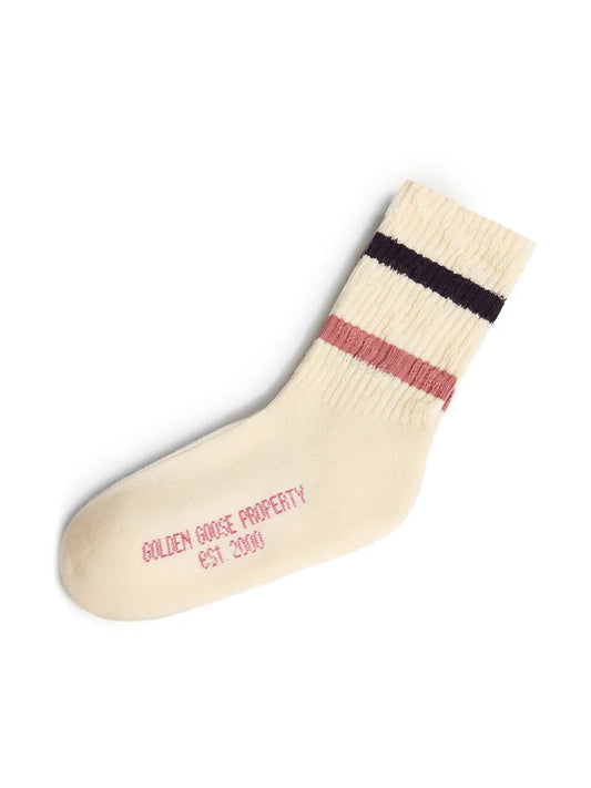 KIDS` SOCKS HIGH RIB/ STRIPES/ DISTRESSED