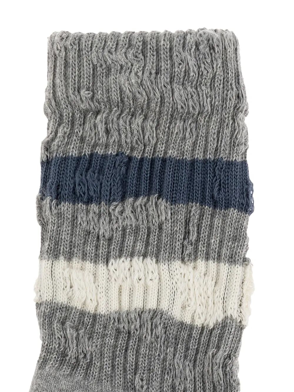 KIDS` SOCKS HIGH RIB/ STRIPES/ DISTRESSED
