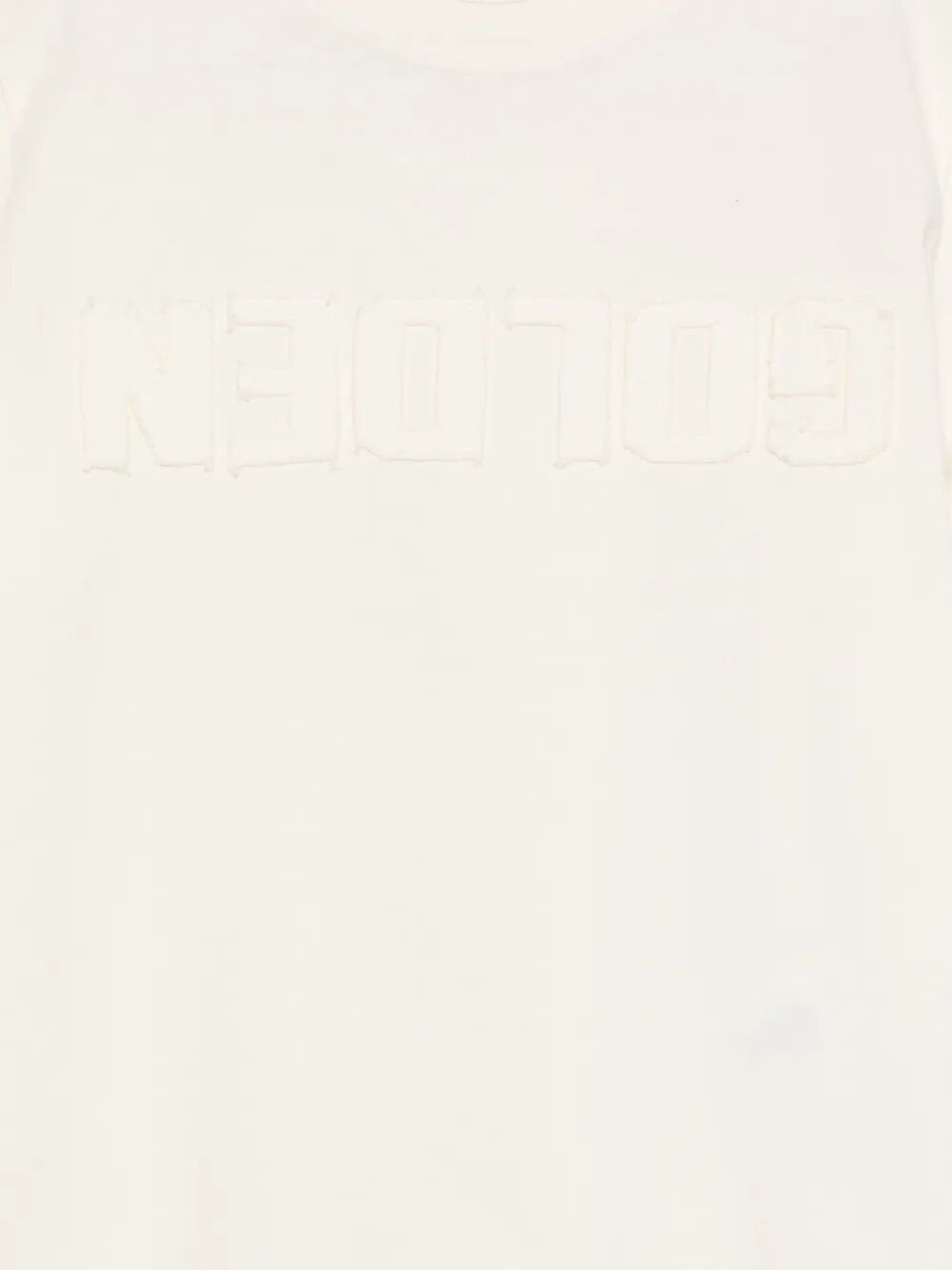 GOLDEN UNISEX T-SHIRT DISTRESSED COTTON WITH LOGO