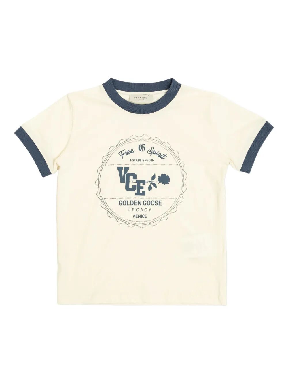 JOURNEY BOY`S T-SHIRT COTTON JERSEY KNITTED CONTRAST RIB WITH PUFFERED PRINT