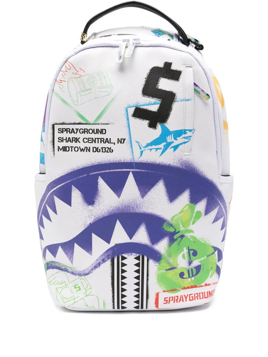 SHARK CENTRAL STENCILS WHITE DLXSV BACKPACK