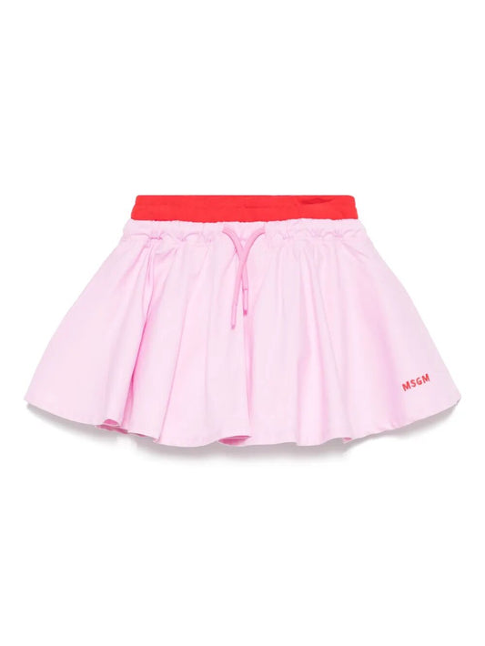 FLEECE/COTTON TWILL SKIRT