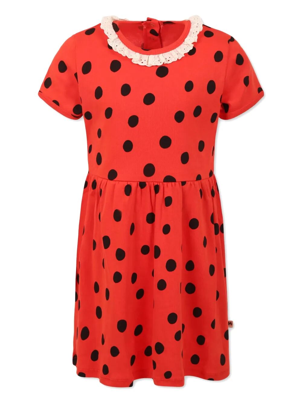 DOTS AOP LACE SS DRESS