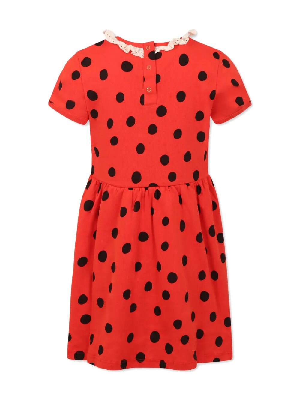 DOTS AOP LACE SS DRESS