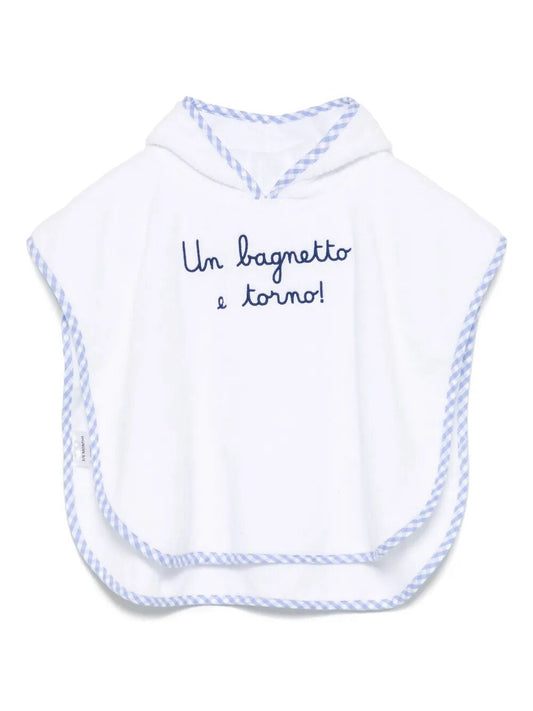 BABY PONCHO BABY PONCHO WITH CONTRAST FRAME
