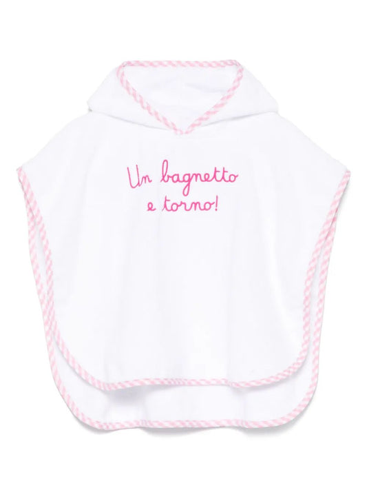 BABY PONCHO BABY PONCHO WITH CONTRAST FRAME