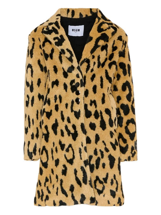 LONG ANIMALIER FUR COAT