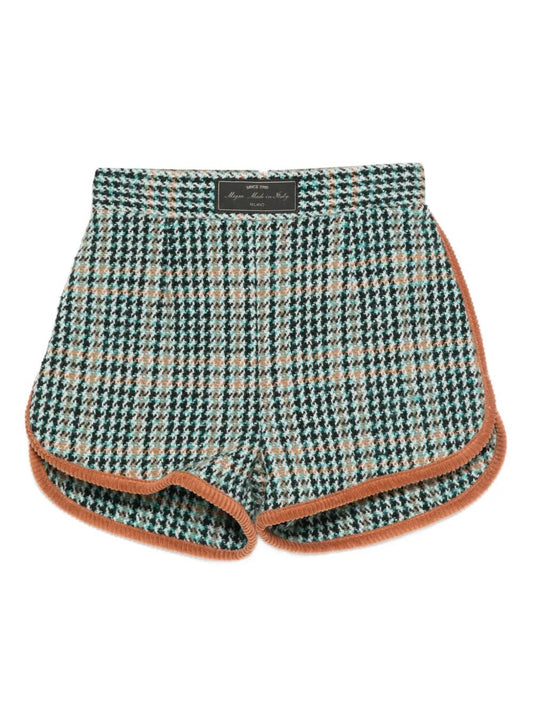 PRINCE OF WALES CLOTH VELVET SHORTS