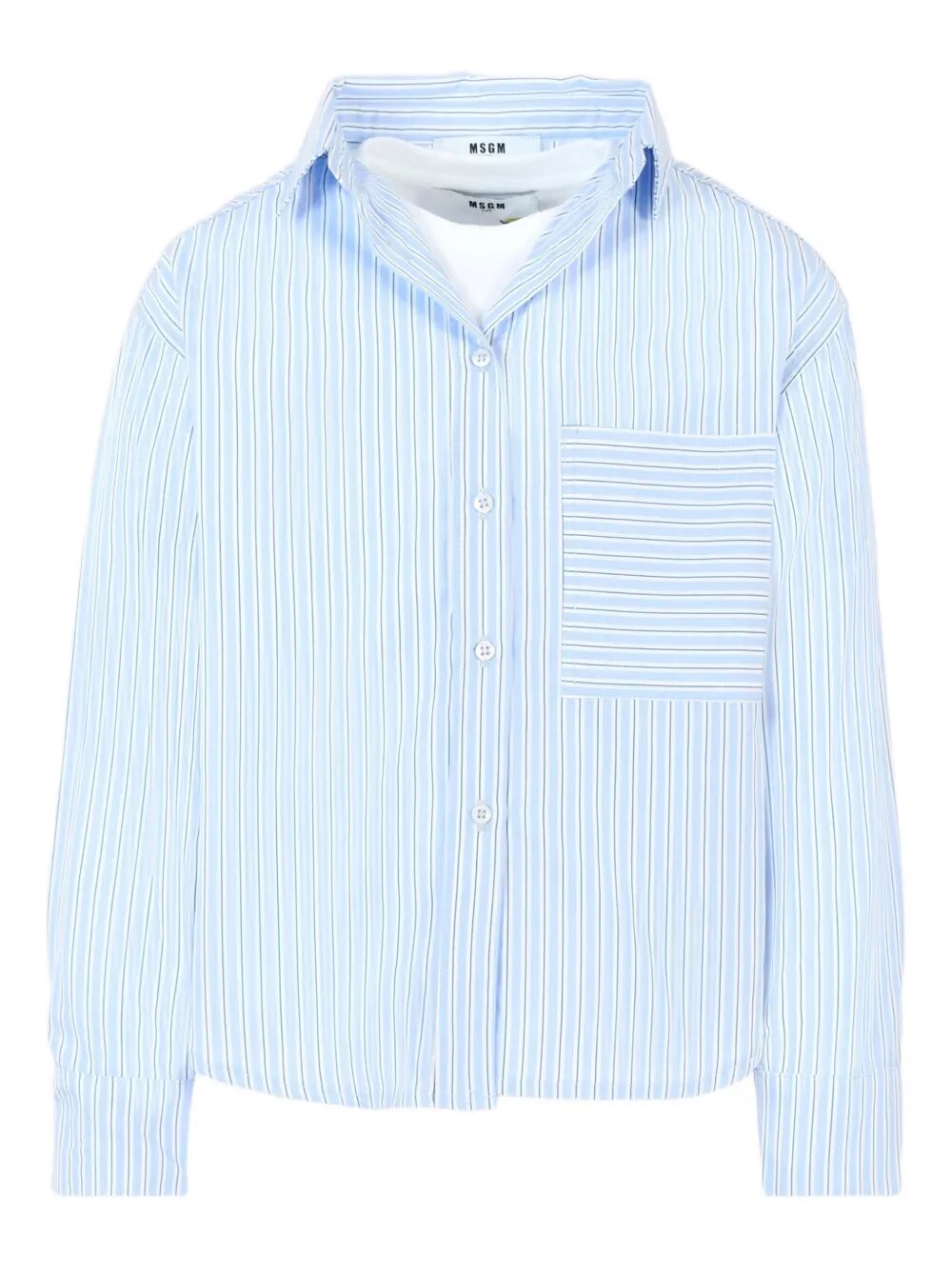 POPELIN SHIRT COMBO JERSEY T-SHIRT