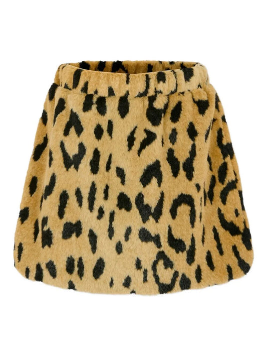 FUR ANIMALIER MINI SKIRT