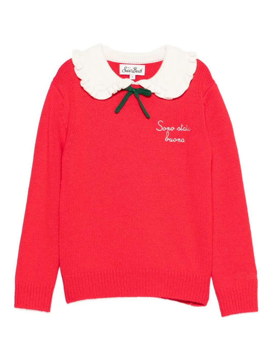 DIZZY SWEATER WITH KNITTED COLLAR CREWNECK JR