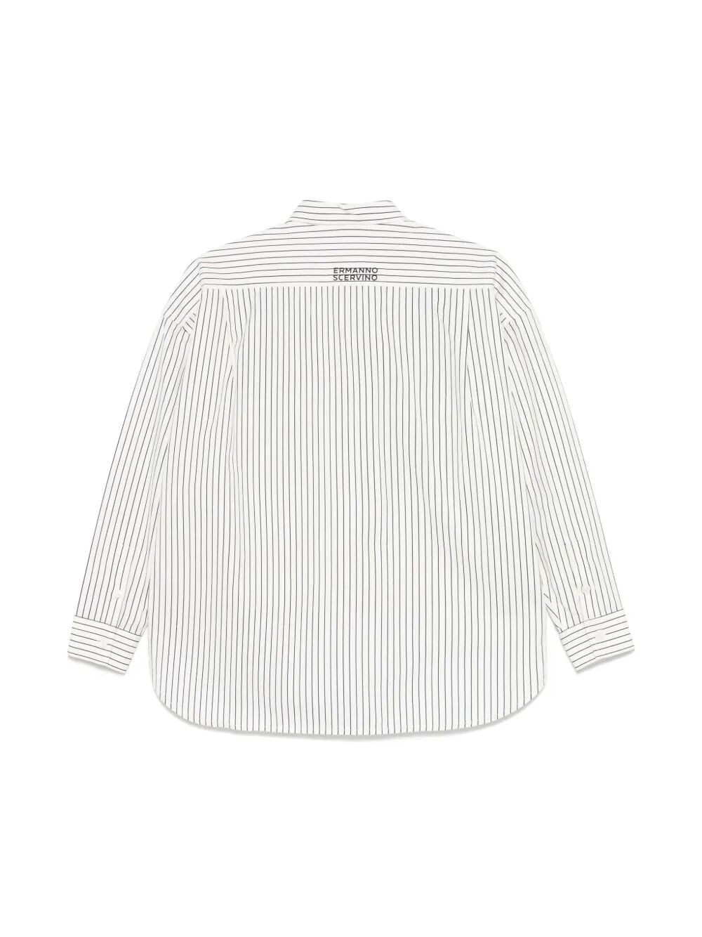 CAMICIA OVERSIZED IN TWILL DI COTONE RIGATO TWILL DI COTONE