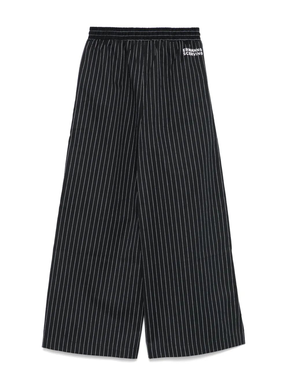 PANTALONE IN TESSUTO GESSATO CON PATCH LOGO