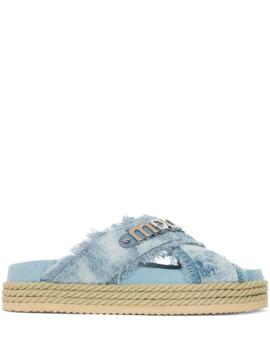 CRISS-CROSS ROPE SANDAL PAINTE
