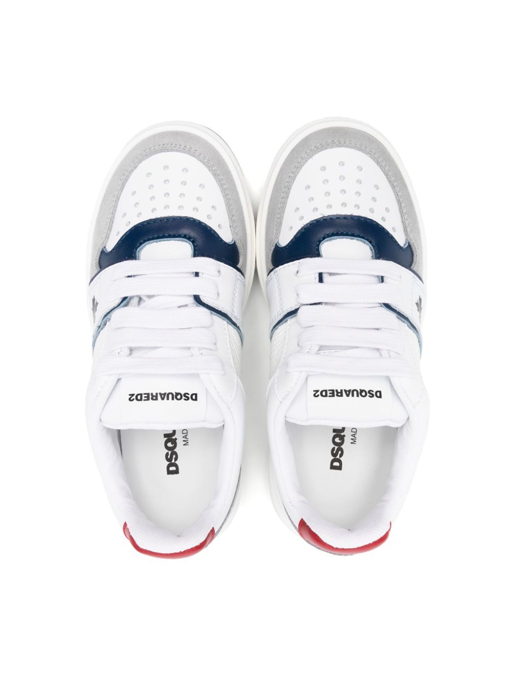 SPIKER SNEAKERS LACE-UP SUEDE & NAPPA WITH CONTRASTING DETAILS