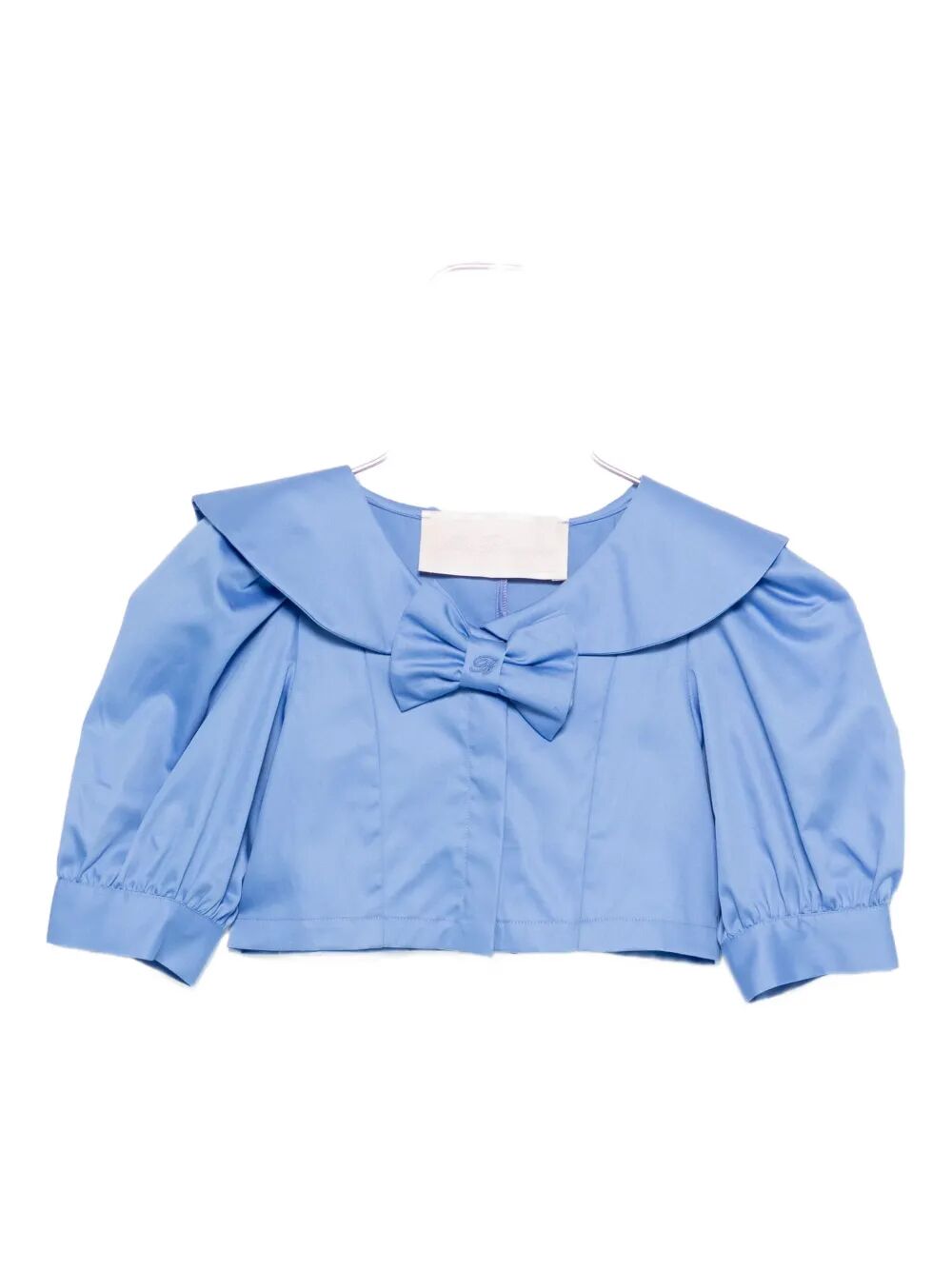 CAMICIA IN POPELINE CON FIOCCO SUL DAVANTI